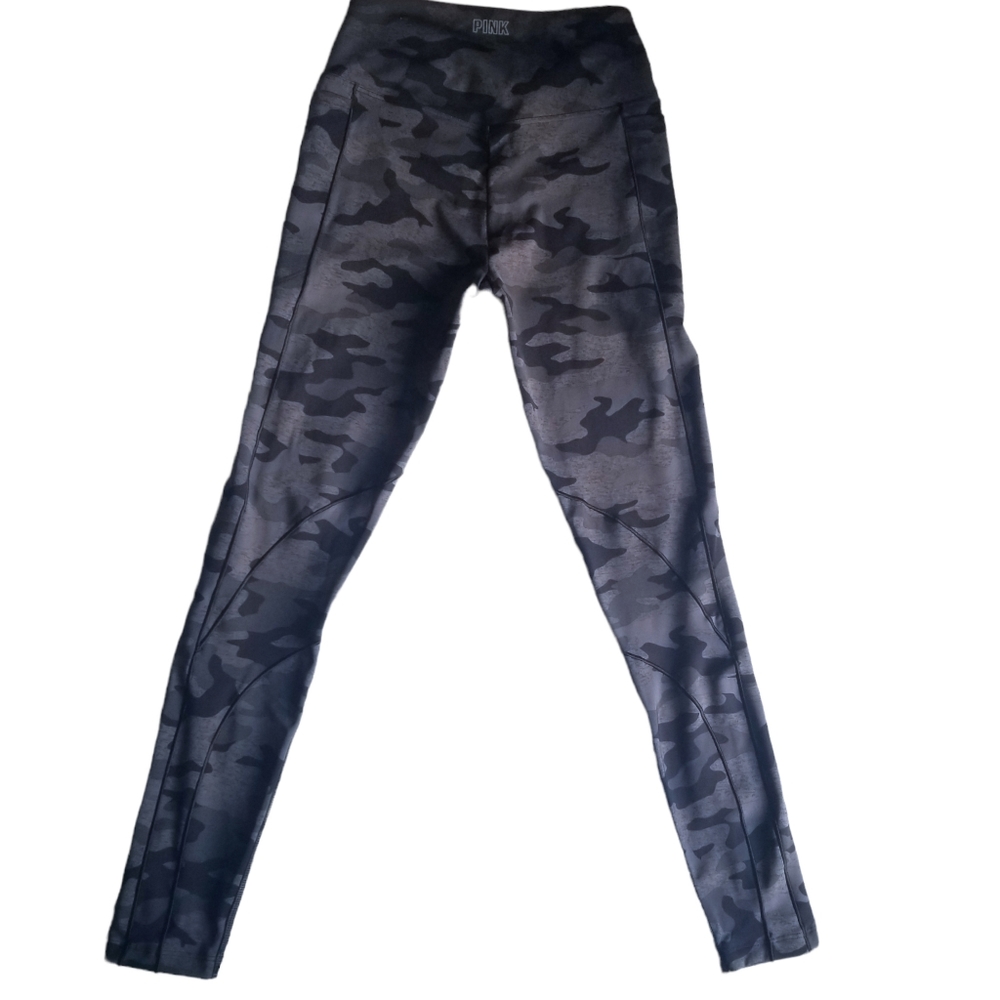 NWOT PINK Victoria's Secret Active High Waist Leggings Camo Gray XS